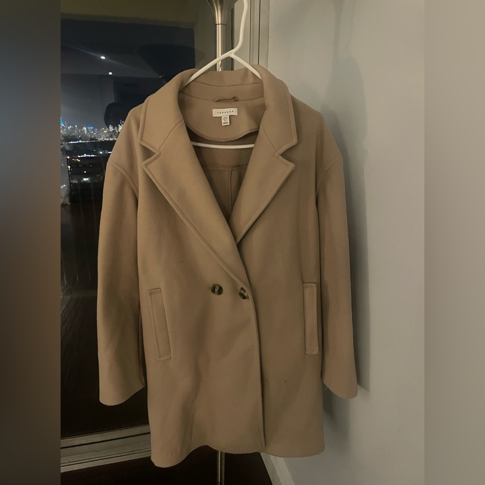 Gorgeous TopShop classic camel coat 6